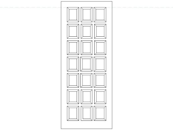 21 Panel Meranti Door Diagram | Door outline | Shop Online with Doors Direct