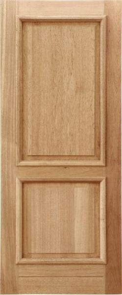 Two Panel Heavy Bollection Door | Solid Meranti timber | Door Photo | Shop Online with Doors Direct