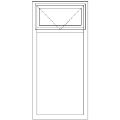 Fixed Pane With Top Opening Fanlight Meranti Timber Windows Technical Drawing