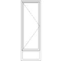 ND51NG5 Full Pane Window | Side Hung With Sub-light Technical Drawing
