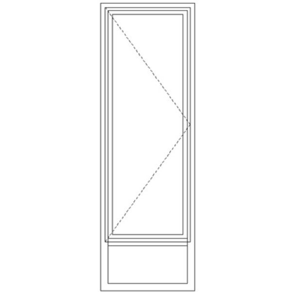 ND51NG5 Full Pane Window | Side Hung With Sub-light Technical Drawing
