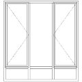 ND54/NG9 Full Pane | Meranti Sublight Wooden Window Technical Drawing