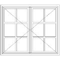 NC7 Small Pane | Double Side Openers Technical Drawing