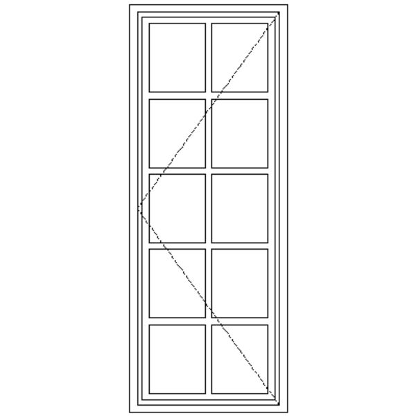 ND51 Small Pane | Single Side Opener Window Technical Drawing