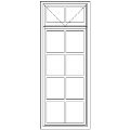 ND55F Small Pane | Fixed Pane With Top Fanlight Window  Technical Drawing