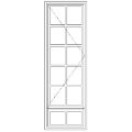 ND51G | Small-Pane | Side Hung With Sub-light Window Technical Drawing