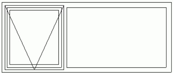 BM156 Awning Windows | Single Top Opener with Fixed Pane Technical Drawing