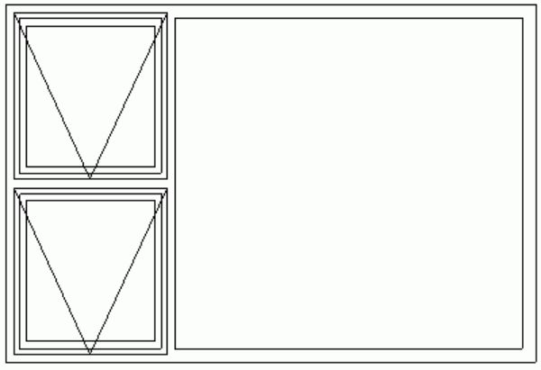 BM1812S Windows | Two Top Openers with Fixed Sidelight Technical Drawing