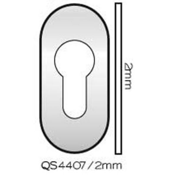 Oval Euro Escutcheon | Product Image Of Oval Escutcheon | Doors Direct 