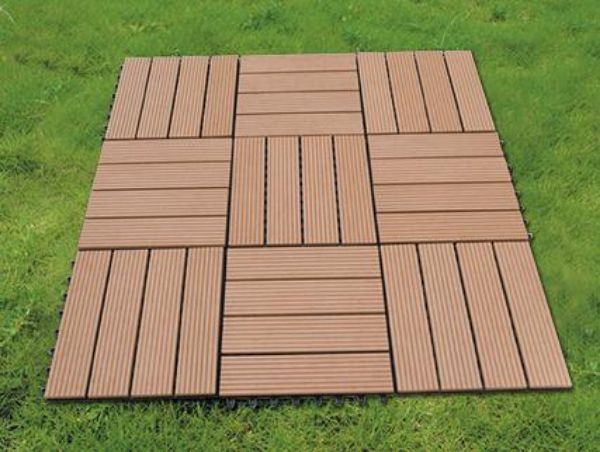 Brown DIY decking tile | Product Image Of Brown DIY Decking Tile | Doors Direct 