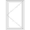 Full Pane Window 540mm x 910mm | Technical Drawing of Full Pane Window 540mm x 910mm | Doors Direct 