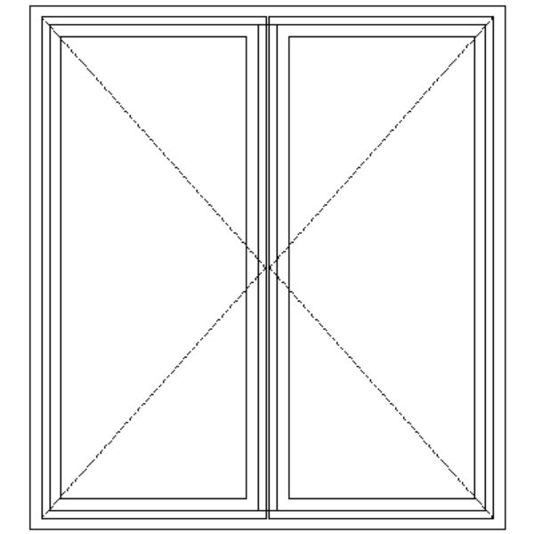 Full Pane Window 1060mm x 1195mm | Technical Drawing Of Full Pane Window 1060mm x 1195mm | Doors Direct 