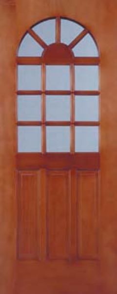 Picture of the Kentucky Solid Meranti External Door With 42 mm Panels  shown stained but without any hardware installed 