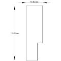Diagram showing the layout and dimensions of the 813 mm x 2032 mm Meranti Door Jamb 42 mm x 140mm Frame