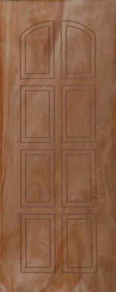 Picture of the M.D. Gaboon EE 8 Panel Arched Internal Door 813mm x 2032mm shown stained and with no hardware installed
