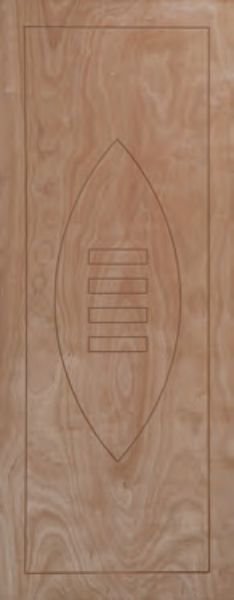 Picture of the M.D. Gaboon Shield Internal Door 813 mm wide x 2032 mm high shown stained and with no hardware installed