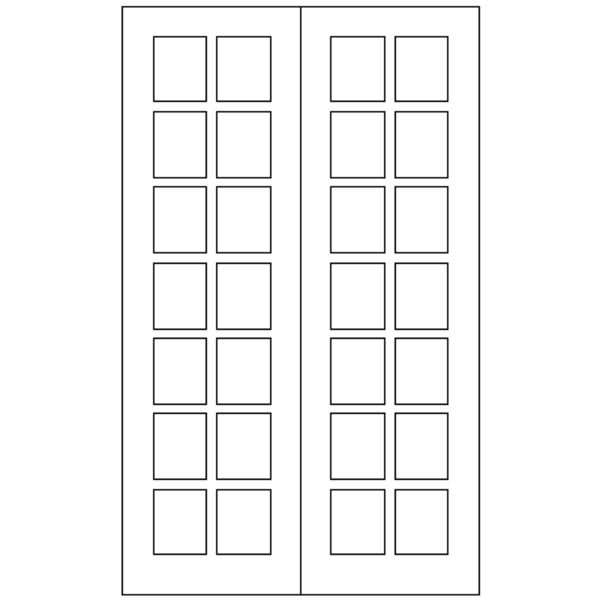 Line diagram of the Pair 1210 Strongwood Security Doors 1219 mm x 2032 mm