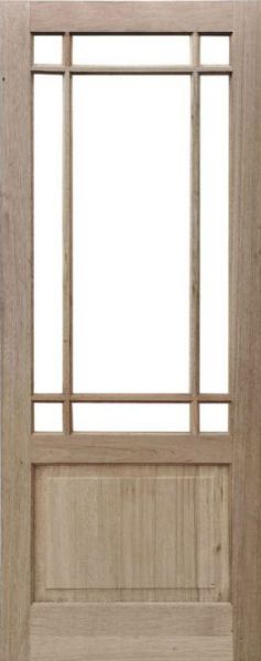 Picture of the Meranti 'Happy' 813 mm x 2032 mm Glass Top Exterior Door with no glass installed