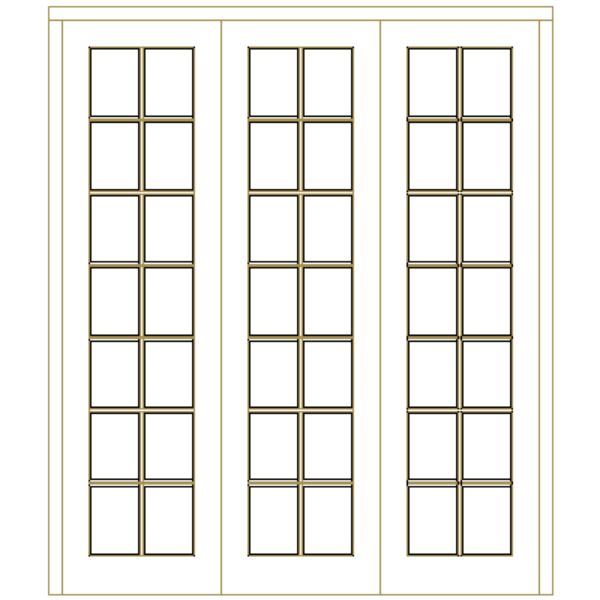 3 Door Strongwood Folding Unit RHS | Product Image | Shop At DoorsDirct