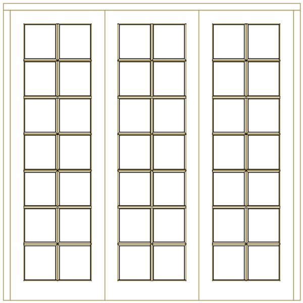 3 Door Strongwood Folding Unit LHS | Product Image | Folding Doors 