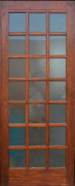 Picture of the Reinforced Strongwood Security Patio Door 813 mm x 2032 mm in the dark with less reflective glass