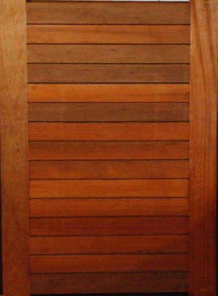 Picture of Horizontal Slatted Pivot Door Pre-Hung in frame 1500 X 2032