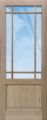 Picture of the Meranti 'Happy' 813 mm x 2032 mm Glass Top Exterior Door shown with reflection in the glass