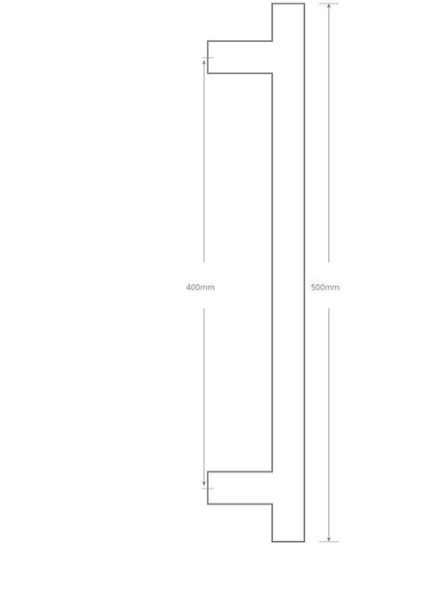 T Pull Handle | Technical Drawing Of Of T Pull Handle | Doors Direct