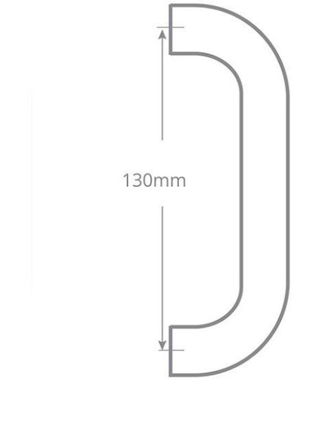 D Pull Handle | Technical Drawing Of D Pull Handle | Doors Direct 