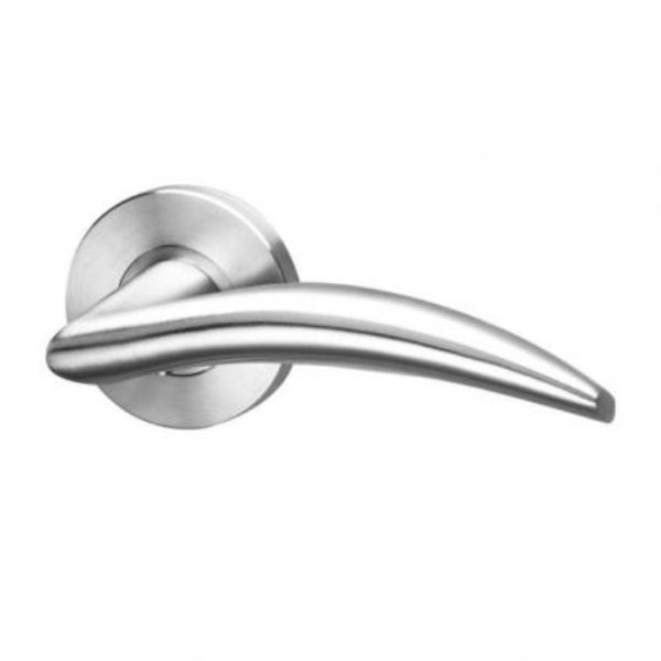 Image of JUNIPER lever handles | Solid Handles | Satin Fish