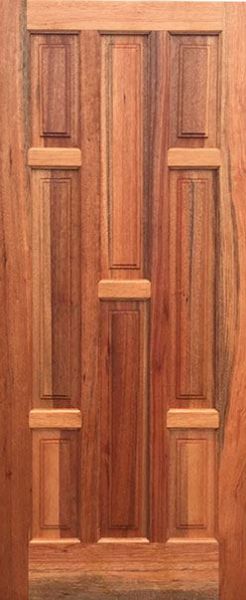 Eight Panel Staggered Meranti Door | Product Photo | Varnished Door | Shop Online with Doors Direct