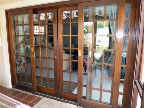 Picture of 3000mm Wide Strongwood Security Slider + Full Pane Ghost 4 Door