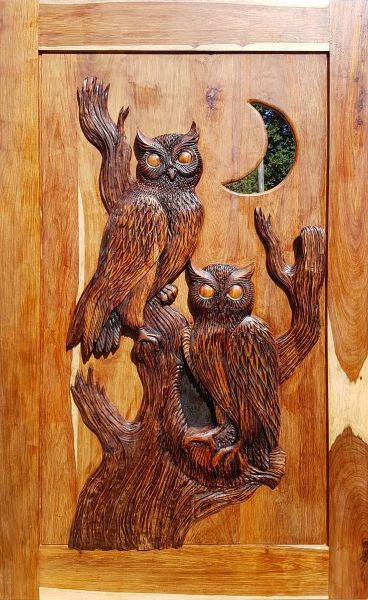 Picture of Owl Hand Carved Pivot
