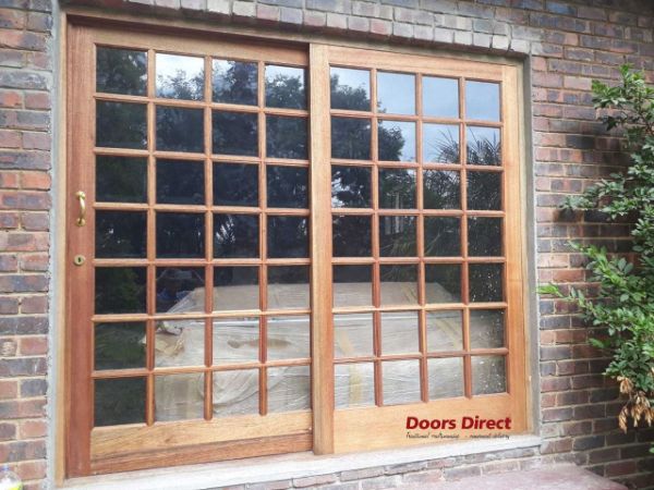 Secondary view of the Strongwood Sliding Door (Right Hand Fixed) 2400 mm x 2115 mm installed as an outside door