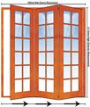 Picture of 1800mm 3 Door Small Pane Folding Unit RHS