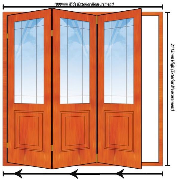 Picture of 1800mm 3 Door Happy Door Folding Unit LHS