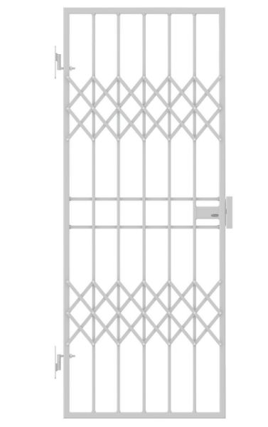 Picture of Trellis White Lockable Security Gate 770mm x 1950mm