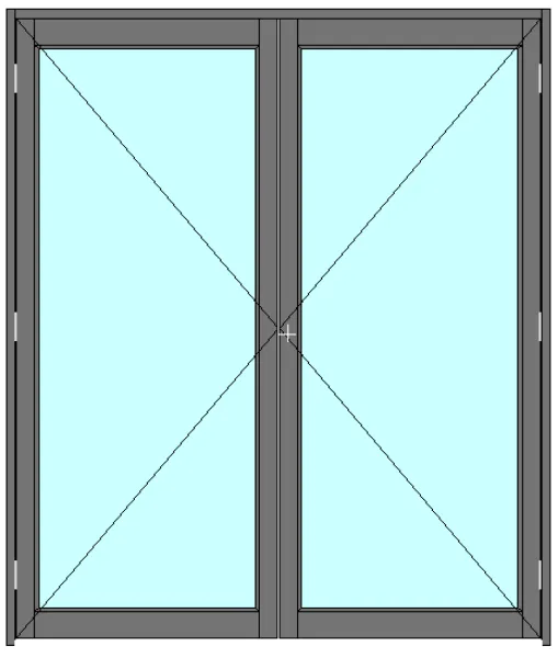 Picture of Aluminium Full Glass Double Door 1800 X 2100
