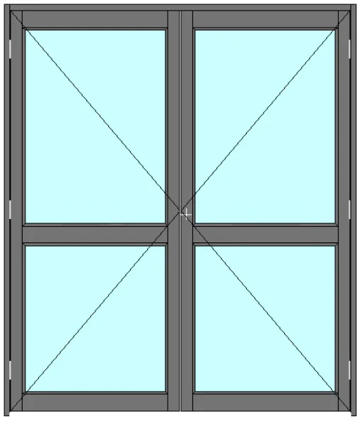 Picture of Mid Rail Double Door 1800 X 2100