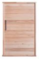 Picture of Hardwood 2CE Horizontal Slatted Pivot Door Pre-Hung in Frame 1200 X 2032